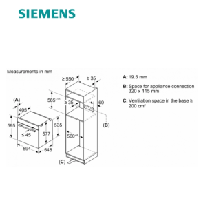 Siemens 西門子 HN978GQB1 60厘米 67公升 IQ700 嵌入式微波蒸焗爐